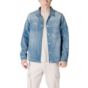 Replay Anbass Denim Jacket Relaxed Fit Men Light Blue Shirts